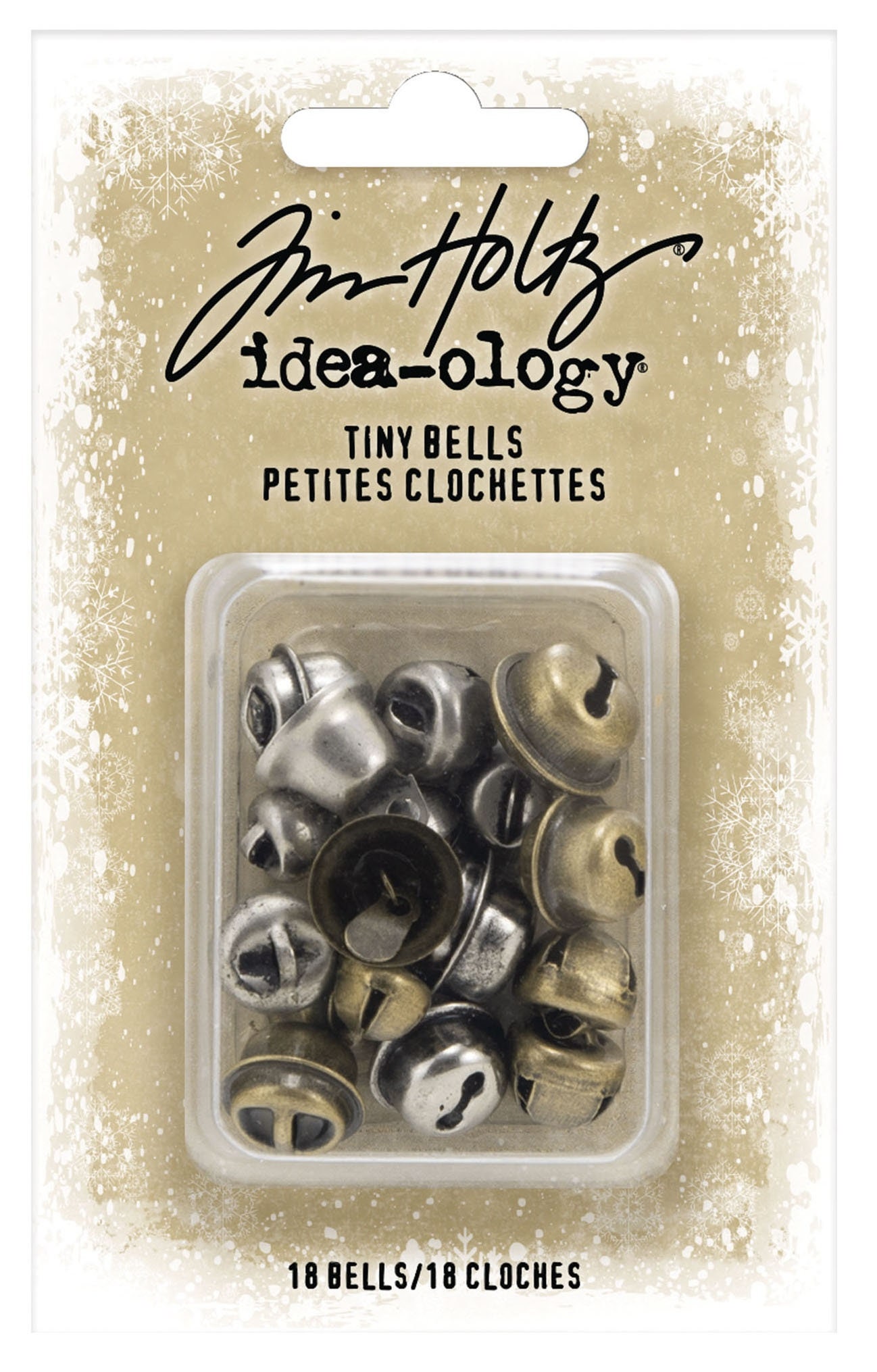 Tim Holtz idea-Ology Christmas 2020 Tiny Bells and Countdown Brads, Bundle  of 2 Packages