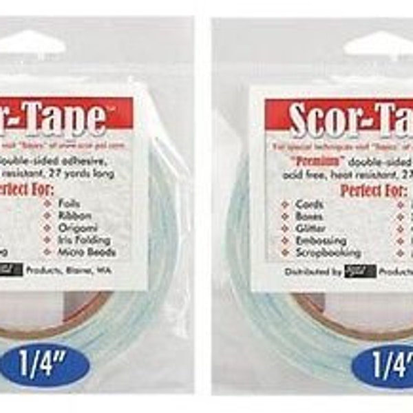 2 Rollen 1/4 "x 7 m doppelseitiges Scor-Tape von Scor-Pal