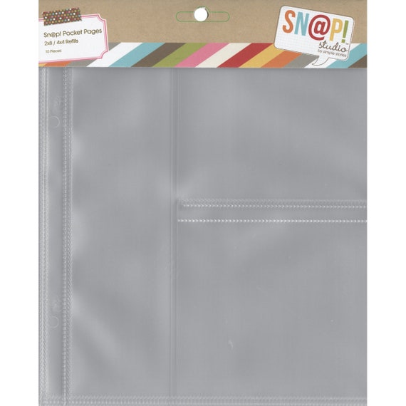 Simple Stories 6x8-inch Page Protectors With 1 2x8-inch & 