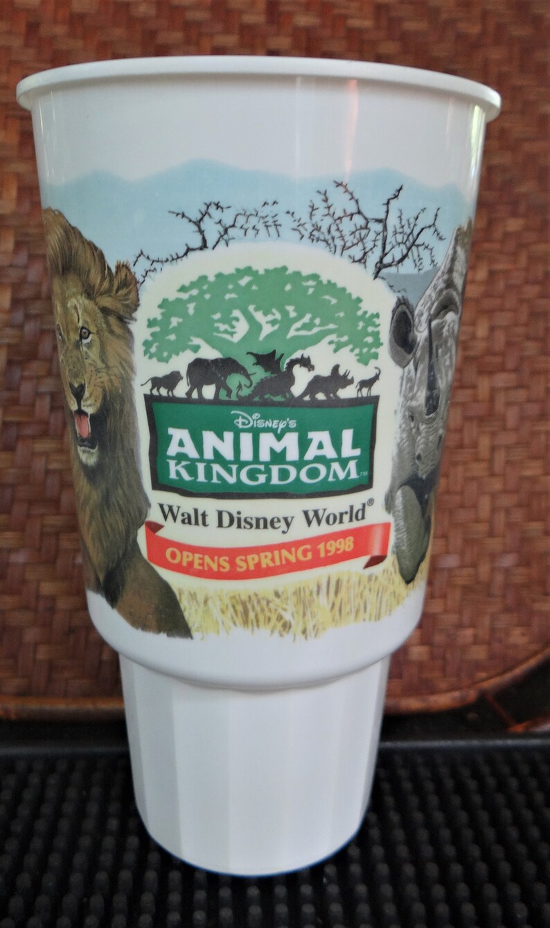 McDonald/'s Vintage Plastic Vehicle Drink Holder To-Go Cup Celebrating the Pre-Grand Opening of Disney/'s Animal Kingdom Theme Park in 1998