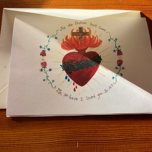 Watercolor Print Cards - Sacred Heart of Jesus