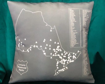 Outdoor Ontario Provincial Parks Pillow Cover | 16x16”