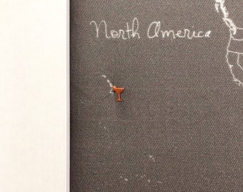 Cocktail Glass Map Pin | Map Marker Push Pin