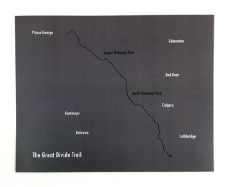 Great Divide Trail Map Prints, Printed maps of the Great Divide Trail in Alberta and BC