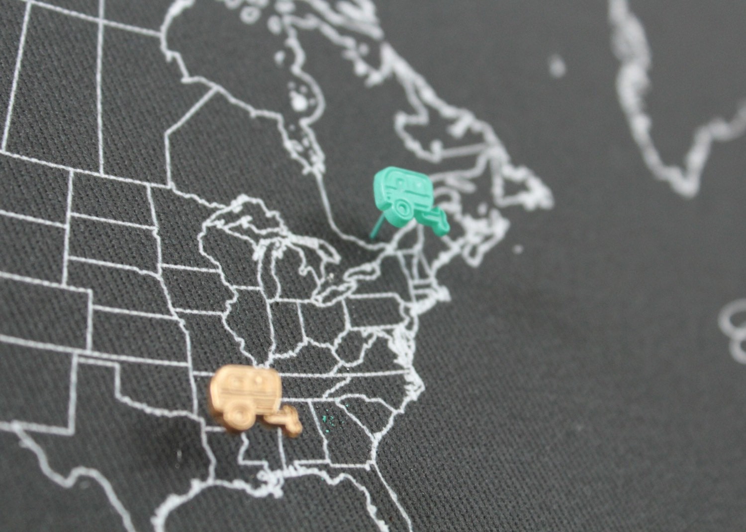 Airstream Trailer Map Pin, Map Marker, Push Pin - Trailer, Driving ...