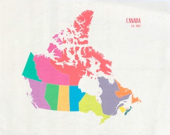Embroidery Maps of Canada | Embroidery Sampler Map of Canada