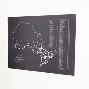 Ontario Parks Print, Ontario Provincial Parks Map Print image 2