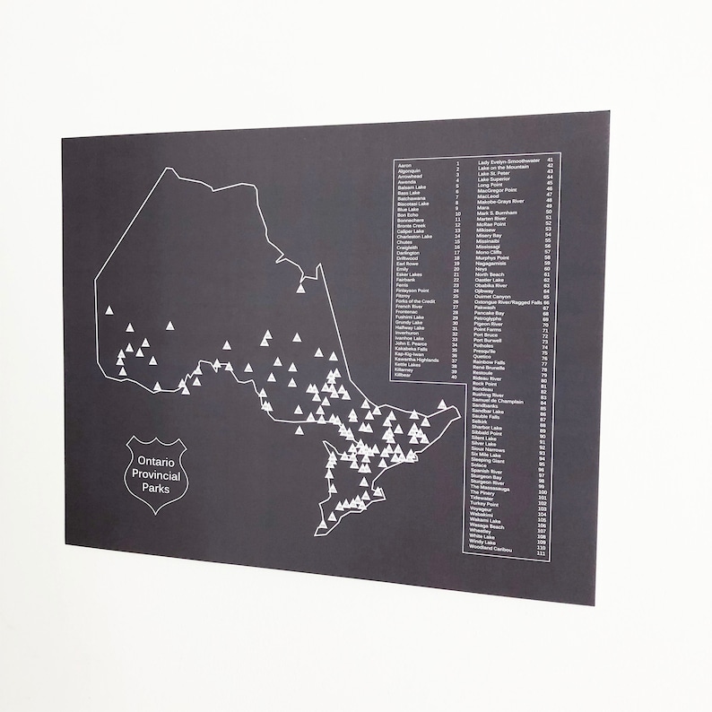 Ontario Parks Print, Ontario Provincial Parks Map Print image 2