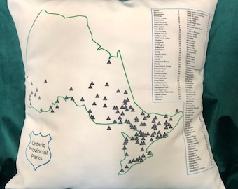 AS IS Outdoor Ontario Provincial Parks Pillow Cover | 16x16”