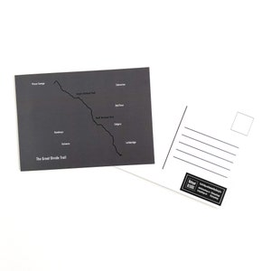 Great Divide Trail Map Postcard Prints, Printed maps of the Great Divide Trail in Alberta and BC