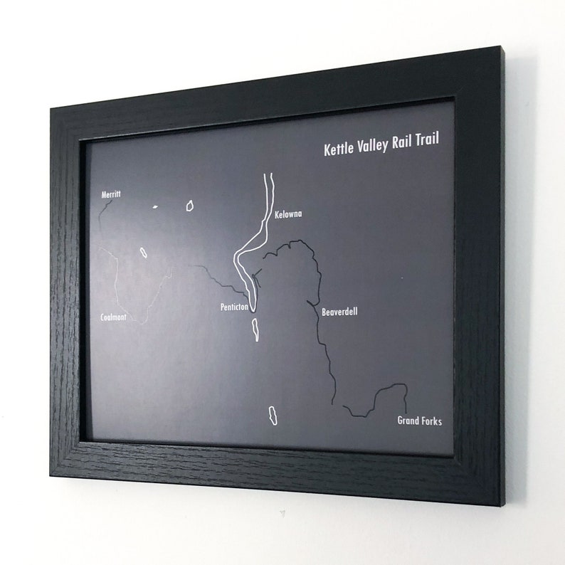 Kettle Valley Rail Trail Map Postcard Prints Printed Maps of Etsy