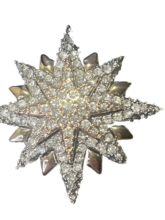 STARBURST “ Brooch pin Statement Star gold toned … - image 1