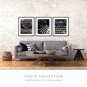 Vintage Underwood Photos - Antique Typewriter Photo Collection - 20% OFF Set of Three Prints