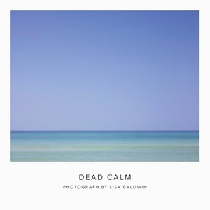 Dead Calm Sea under a Deep Blue Sky - Soothing Ocean Print - Coastal Decor
