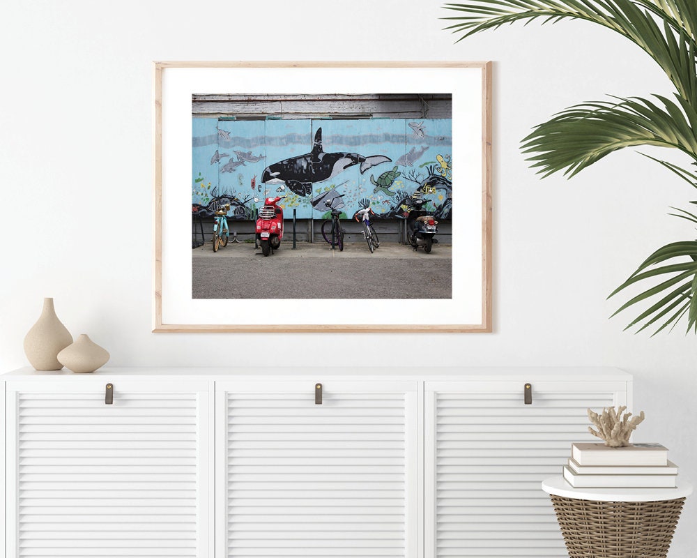 Free Wheelin' Whale Urban New Orleans Ocean Mural With Etsy