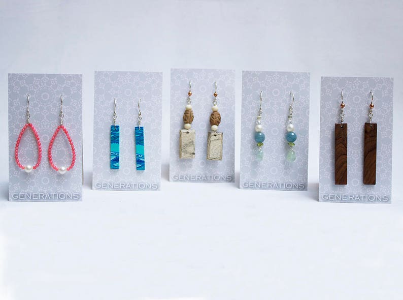Brown - Bijnor Hand Carved Sheesham Wood Earrings