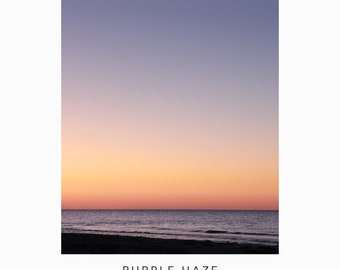 Hazy Purple Sunrise over the Ocean Photo - Coastal Artwork