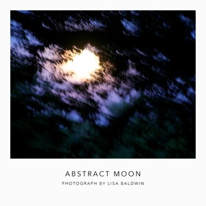 Abstract Moon Photo - Dark Gothic Purple Green and Black Art - Sinister Woods at Night