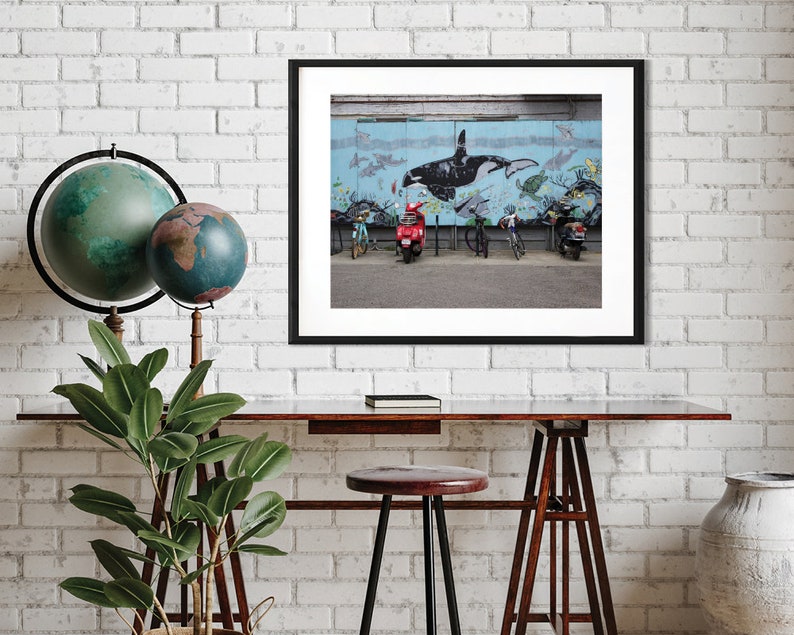 Free Wheelin' Whale Urban New Orleans Ocean Mural With Etsy