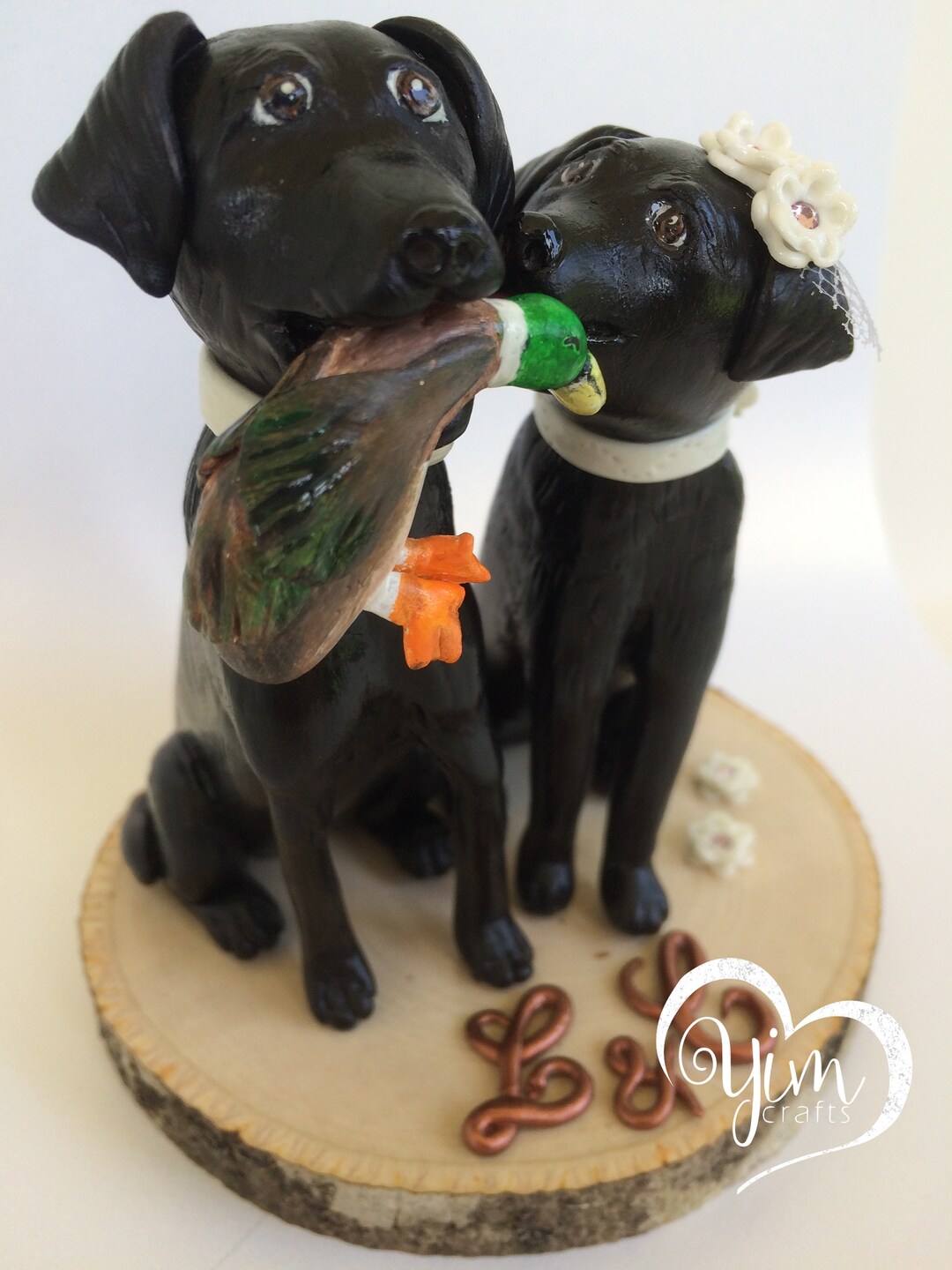 Custom Dog Wedding Cake Topper, Personalized Figurines, Bride and Groom ...