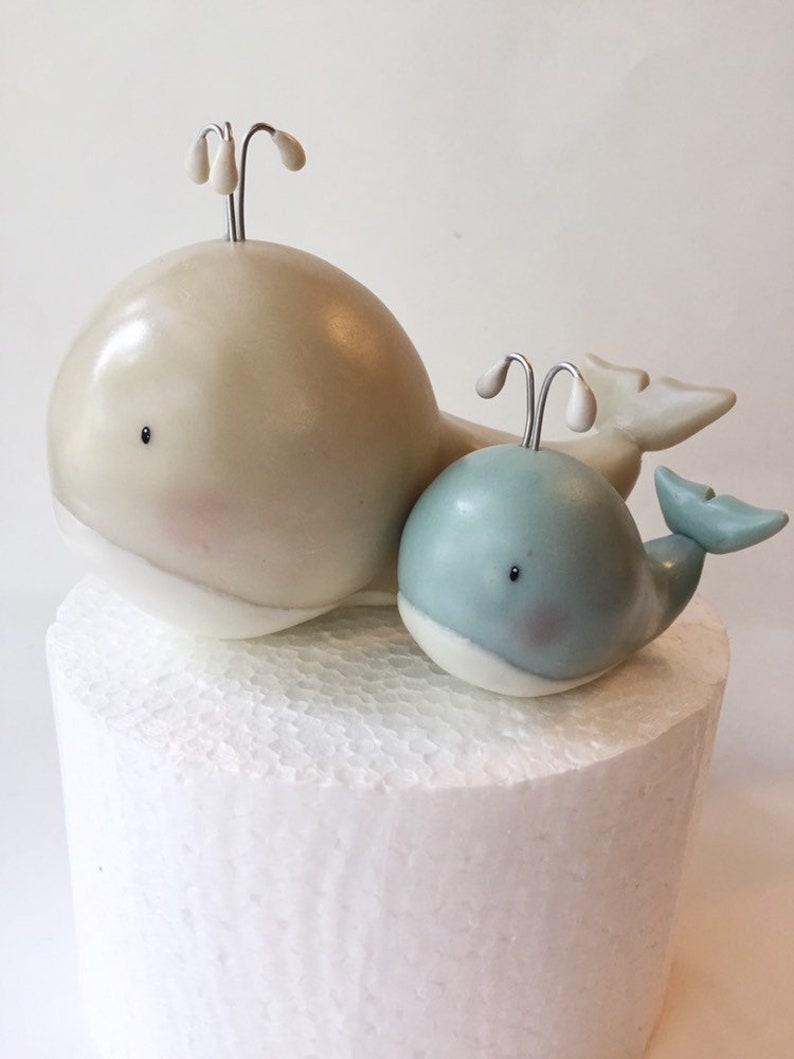 Whale Cake Topper for Baby Shower and Boy Birthday. Baby Whale Etsy