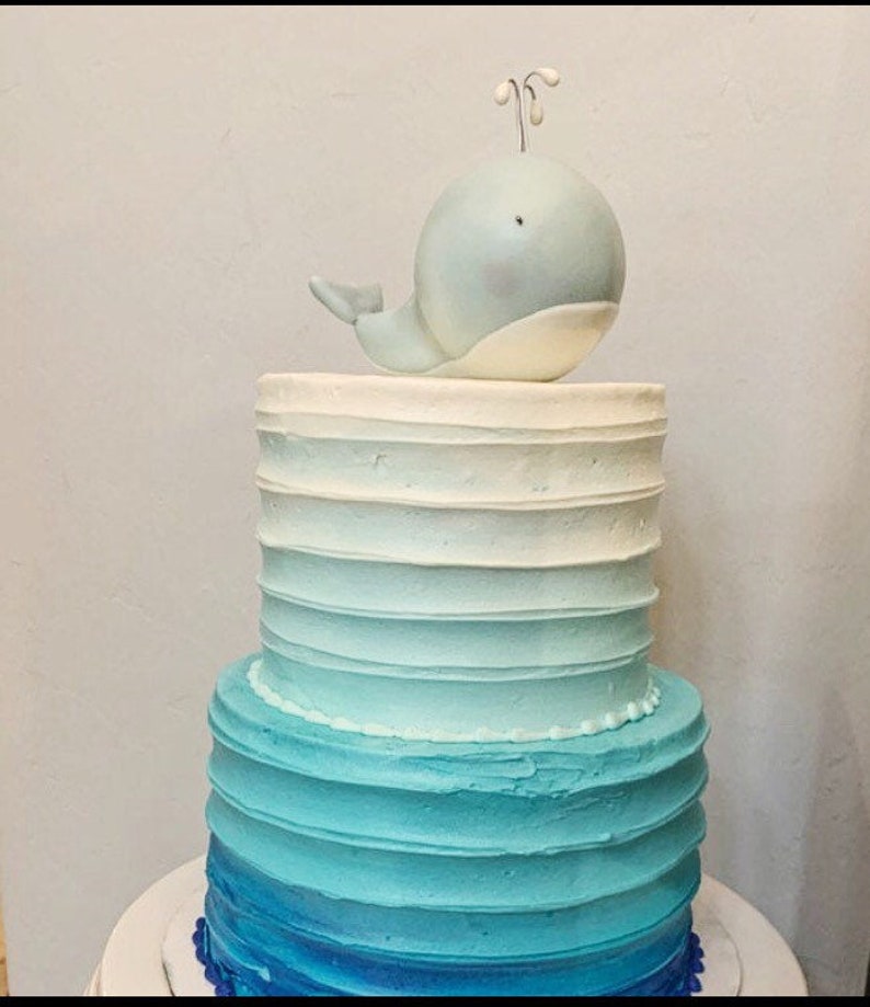 Blue Whale Cake Topper. Baby Shower Cake Topper. Birthday Cake Etsy