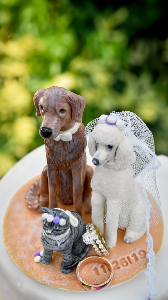 Custom pet cake topper for Wedding, anniversary or engagement party