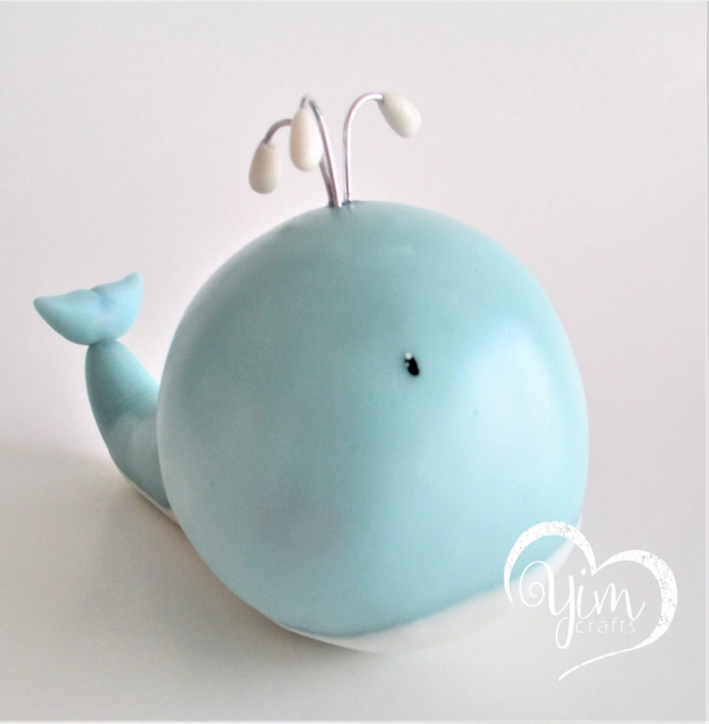 Blue Whale cake topper. Baby shower cake topper. Birthday cake Etsy