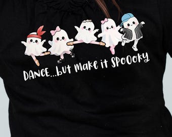 Bailarines fantasma de Halloween PNG: Imágenes prediseñadas de ballet, tap, jazz y hip hop espeluznantes (descarga digital)
