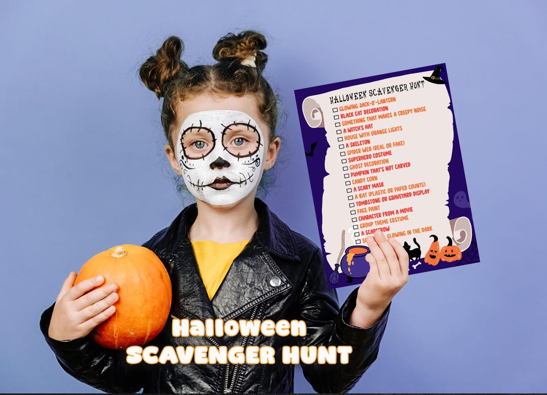 Halloween Scavenger Hunt | Printable Kids Party Game (instant Download ...