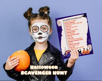 Búsqueda del tesoro de Halloween / Juego imprimible para fiestas infantiles (Descarga instantánea)
