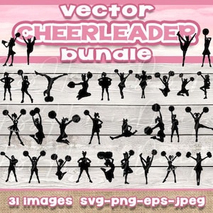 Vector Cheerleading Bundle-31 Images-Digital Download-SVG, PNG, EPS