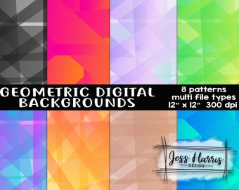 Fondos geométricos digitales