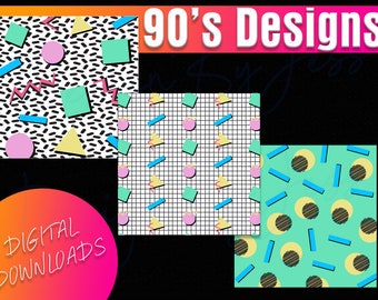 Fondo de pantalla digital y formas digitales de nostalgia de los 90