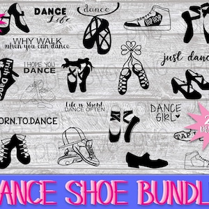 Vector Dance Shoe and Dance Quote Bundle