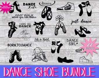 Vector Dance Shoe and Dance Quote Bundle