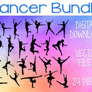 Digital Download Vektor Silhouette Dancer Bundle