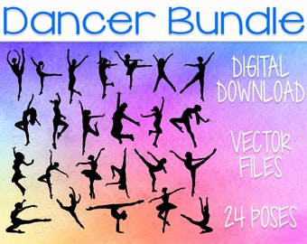Descarga digital Vector Silhouette Dancer Bundle