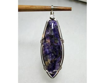 8,7 Gramm CHAROIT Anhänger - Argentium Sterlingsilber Wirewrap - ww1196