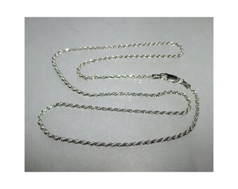 20 Inch ROPE Sterling Silver Chain 1.9 mm - ww1079