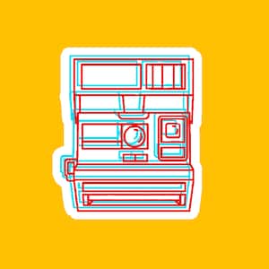 Polaroid Camera Die Cut Sticker