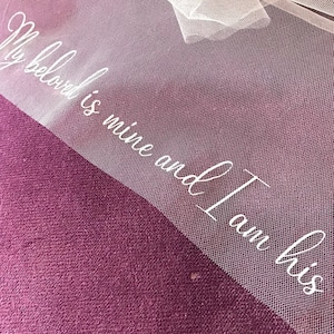 Personlized Wedding Veil | Add Custom Wording, Personalized Bridal Veil, Customized Bridal Veil Hen Party, Bridal Shower Veil, Bridal Shower