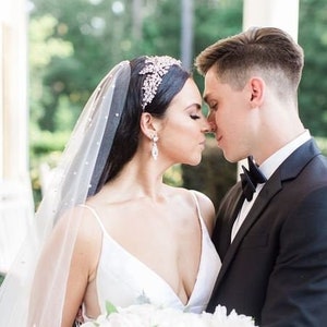 Swarovski Rhinestone Drop Veil