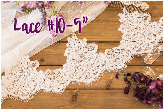 Florence White Hand Beaded Scallop Lace | The maker society