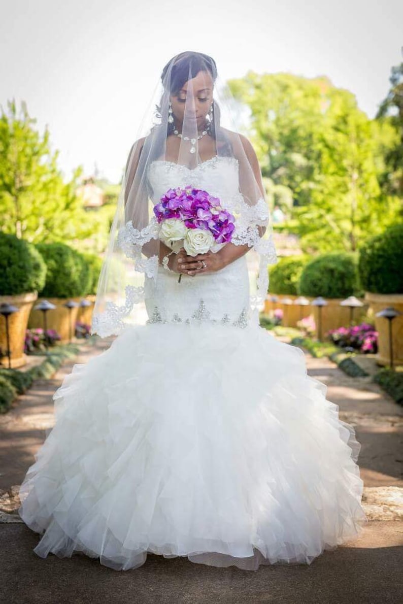 Beautiful Lace Drop Veil image 1