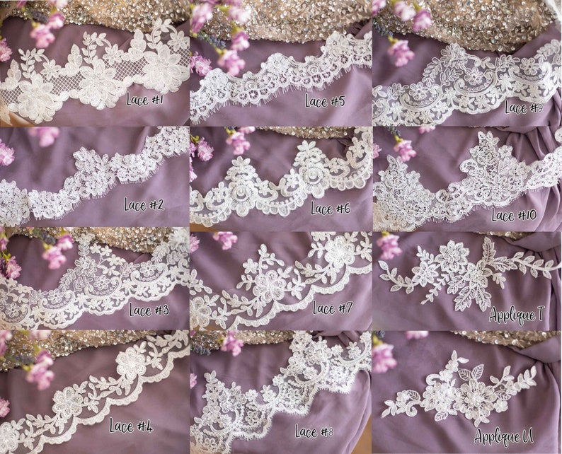 Beautiful Lace Drop Veil image 10