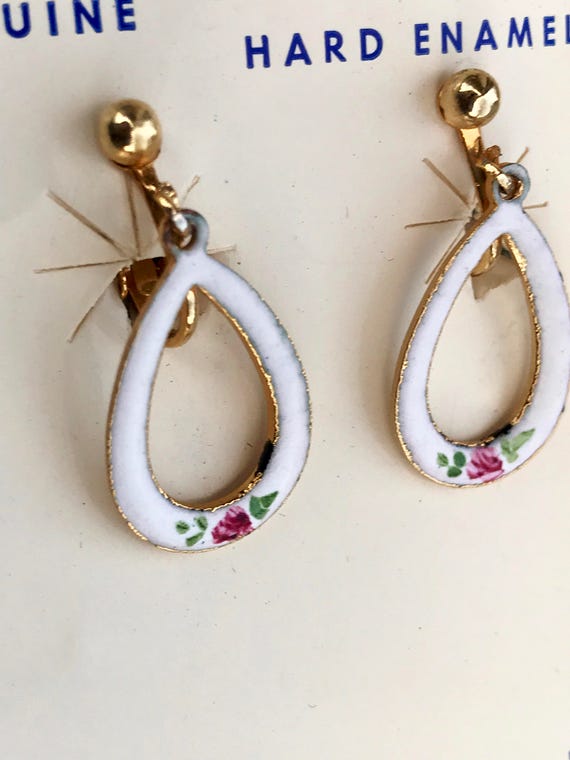Shabby Chic Earrings , Vintage Cottage Chic Earri… - image 5