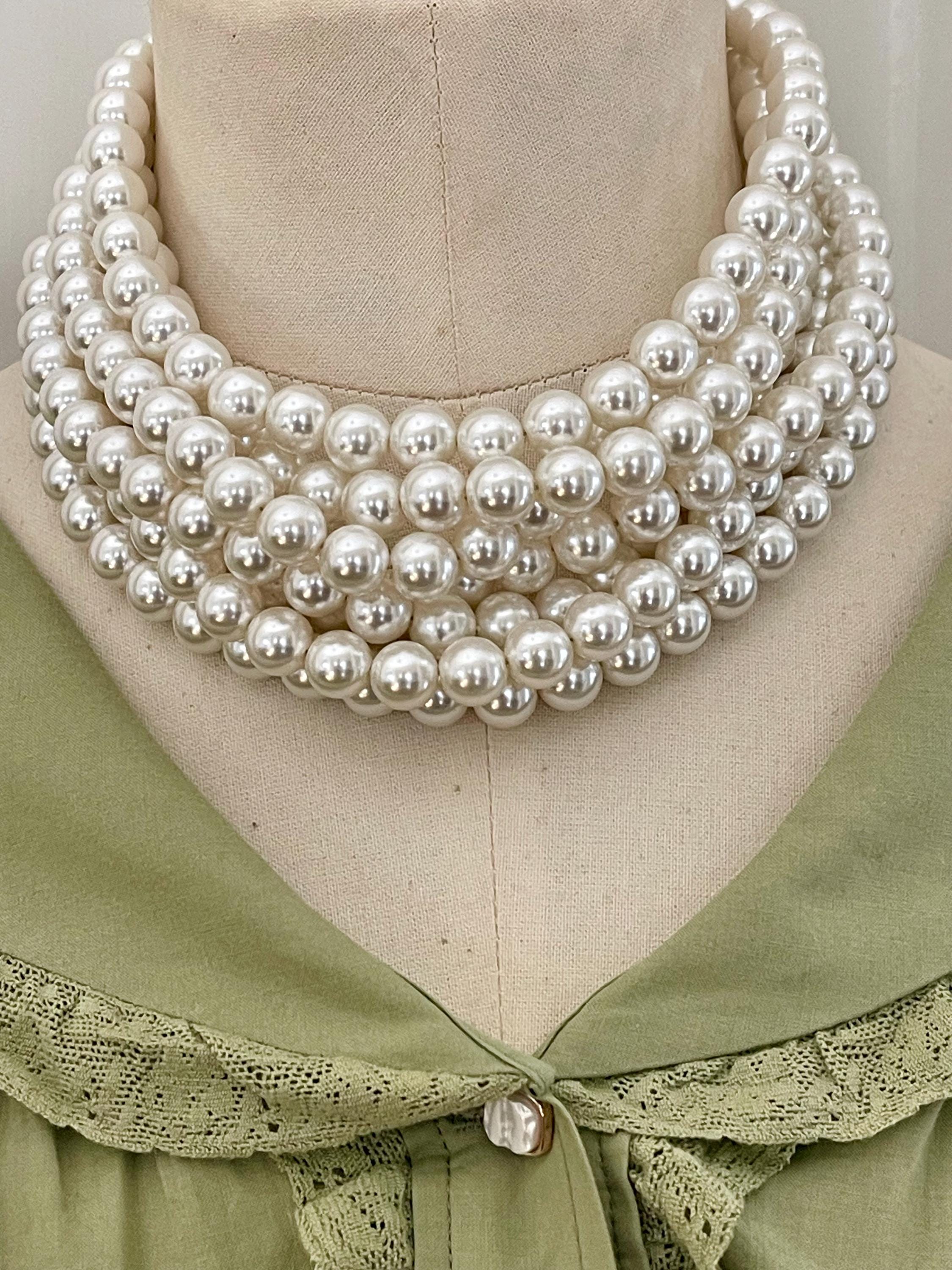 Vintage RJ Grazian Baroque Pearl Medallion White Silver 