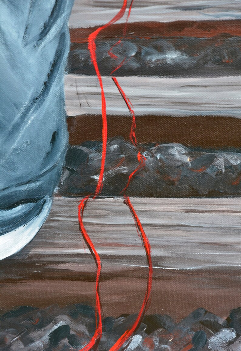 The Journey "red Thread of Destiny Series, Acrylic Painting - Etsy UK
