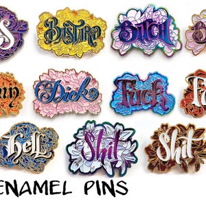 Flowery Language Enamel Pins